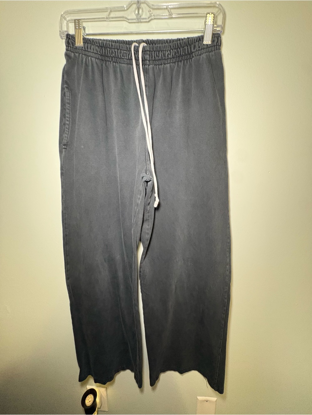 Women’s black distressed  Drawstring Casual Pants